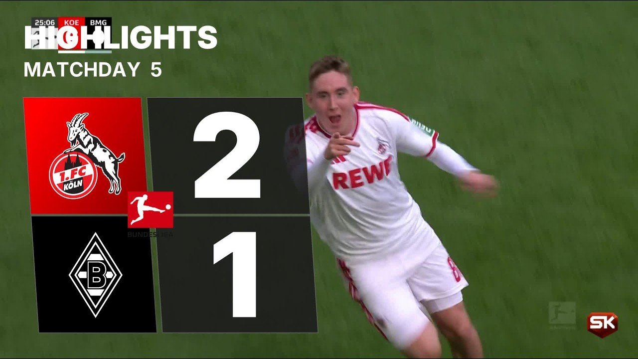 1. فوز إف سي كولن 2-1 على بوروسيا مغلادباخ