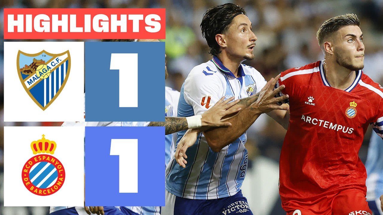 Un gol tardío de Niño salva el empate 1-1 para el Málaga CF contra el Espanyol