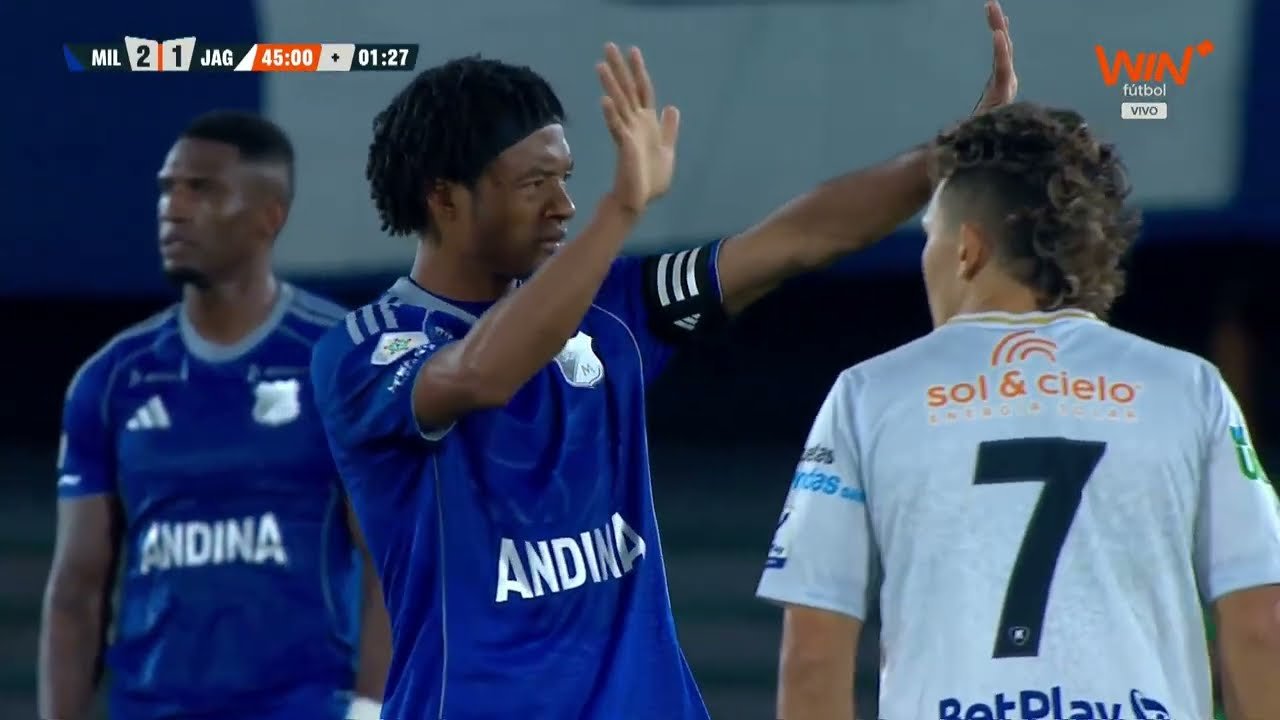Millonarios 2 - 1 Jaguares — 45'+1 Cristian Alvarez