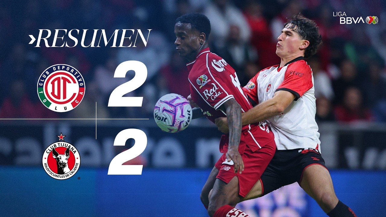 Toluca and Tijuana share late points after Padilla levels