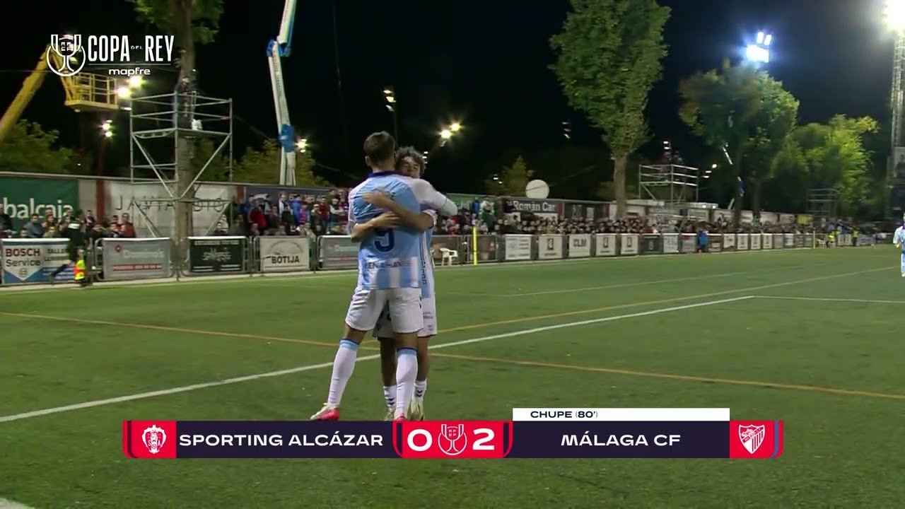 Málaga CF 0-3 victory away at Sporting de Alcázar CF