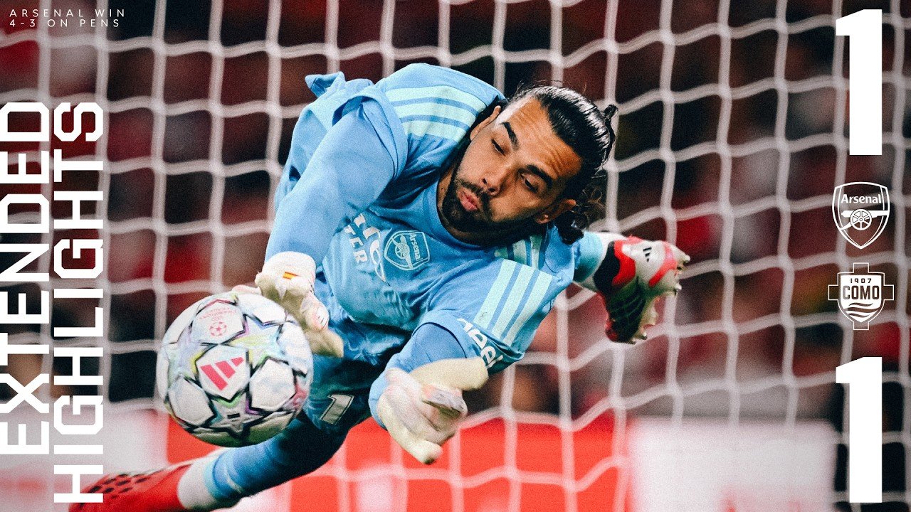 Arsenal 1 (4) - (3) 1 Como — Full Highlights