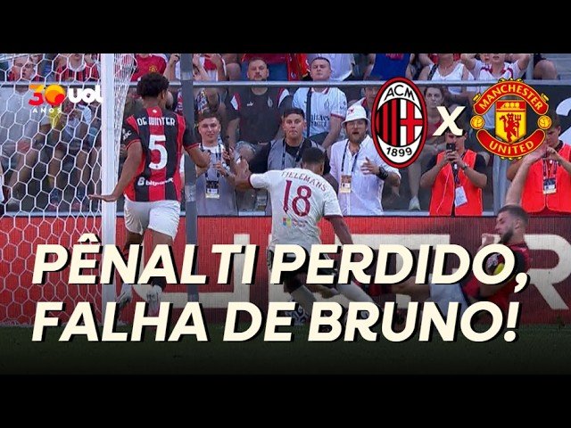 Milan - Man Utd — 42' Missed Penalty Bruno Fernandes