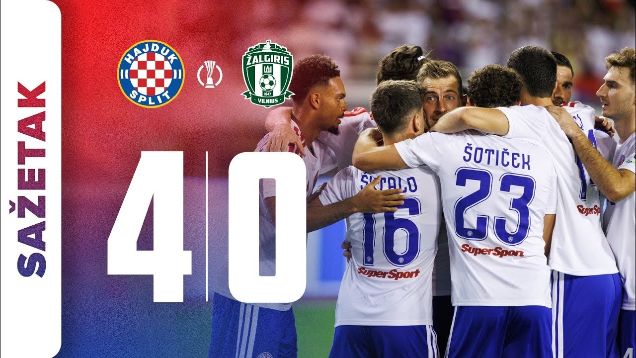 Hajduk 4 - 0 Žalgiris — Full Highlights