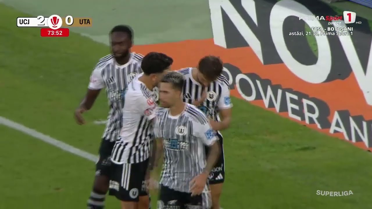 U. Cluj 2 - 0 UTA — 74' Alibek Aliev, Penalty