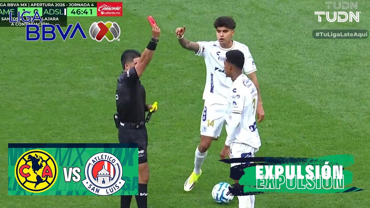 América - San Luis — 47' 2nd Yellow Card Robson Bambu
