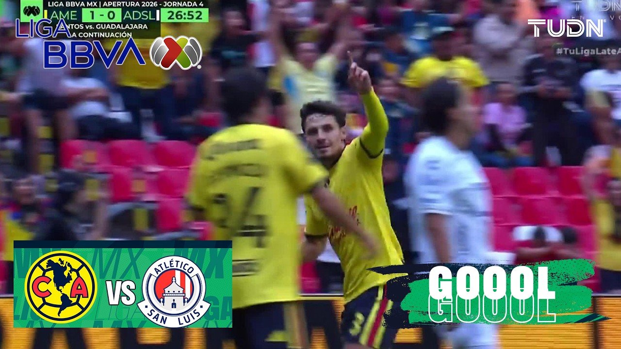 América 1 - 0 San Luis — 26' Raphael Veiga