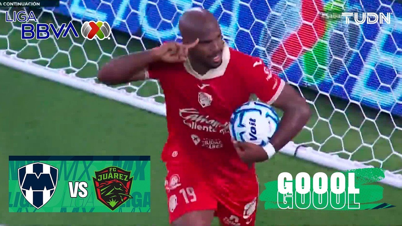 Monterrey 3 - 1 Juárez — 32' Óscar Estupiñán