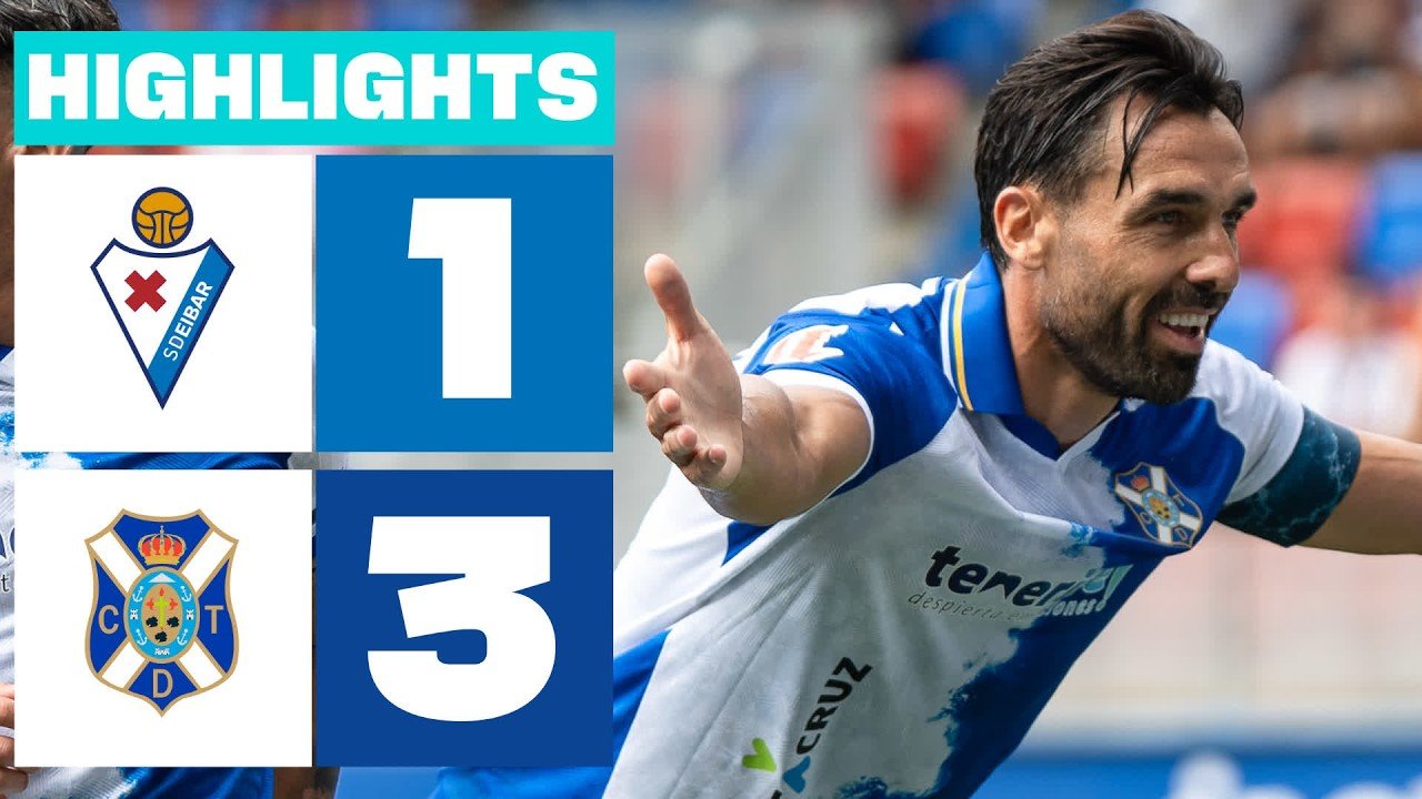 Eibar 1 - 3 Tenerife — Full Highlights