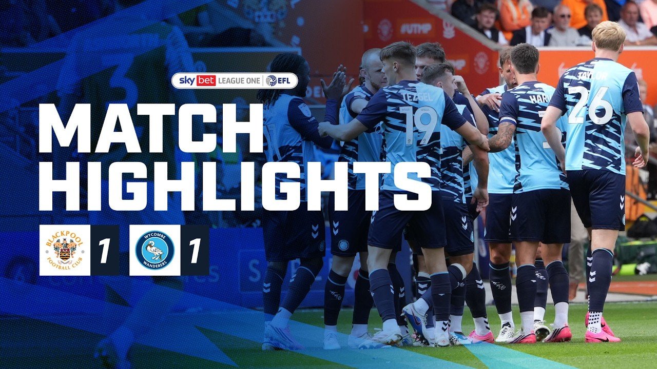 Blackpool 1 - 1 Wycombe — Full Highlights