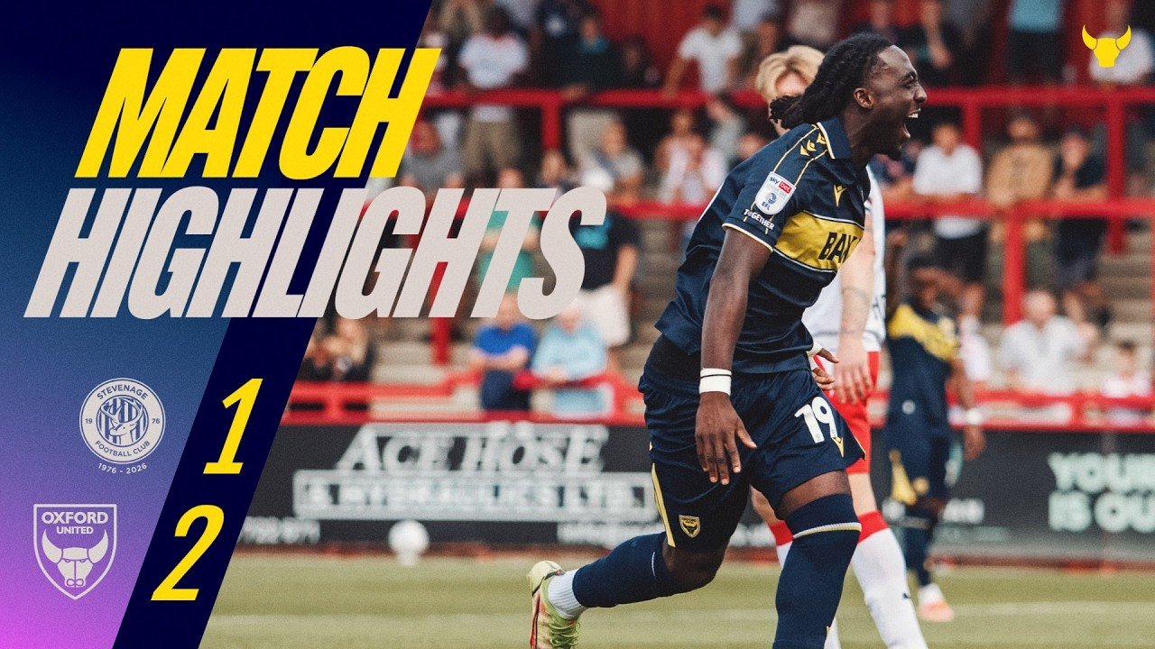 Stevenage 1 - 2 Oxford Utd — Full Highlights