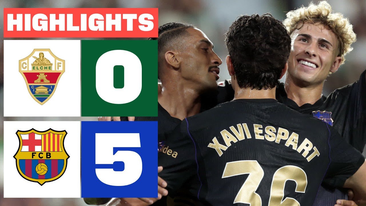 Elche 0-5 FC Barcelona — Full Highlights