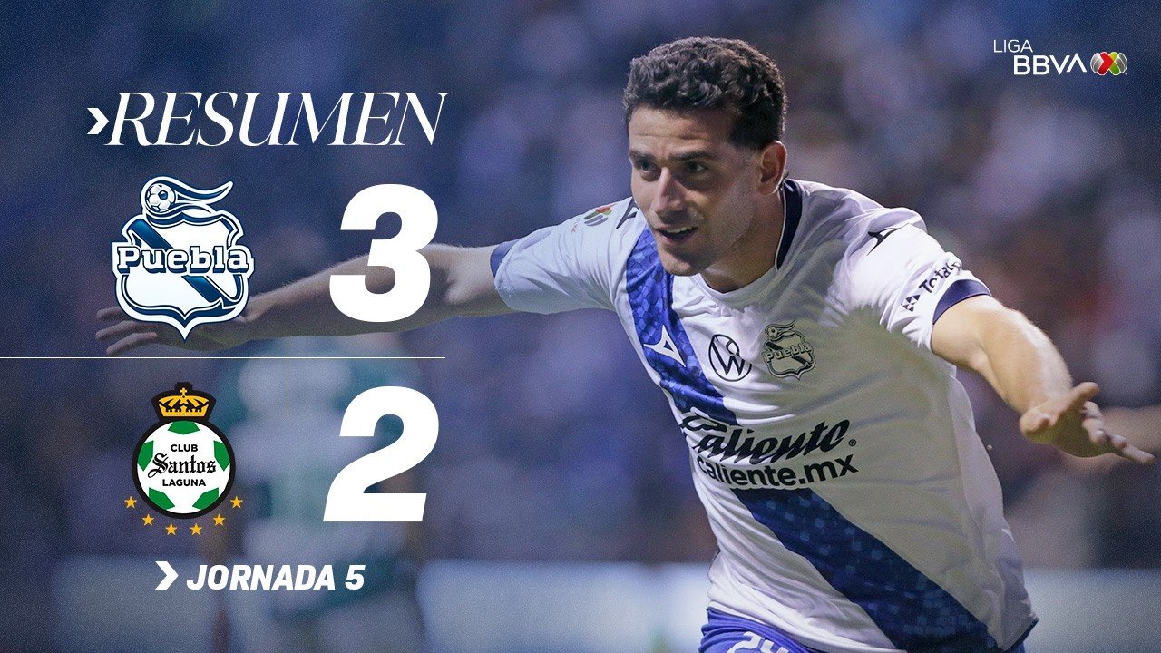 Puebla 3 - 2 Santos — Full Highlights