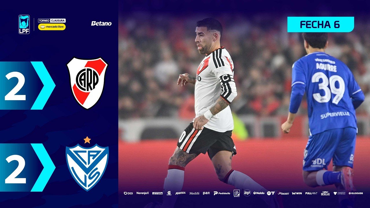 River Plate 2 - 2 Vélez Sarsfield — Full Highlights