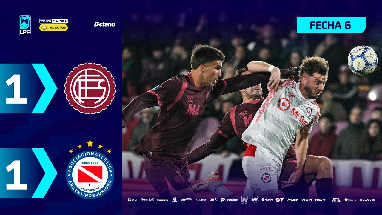 Lanús 1 - 1 Argentinos Jrs. — Full Highlights