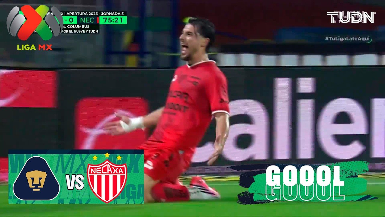Pumas 0 - 1 Necaxa — 76' Julián Carranza
