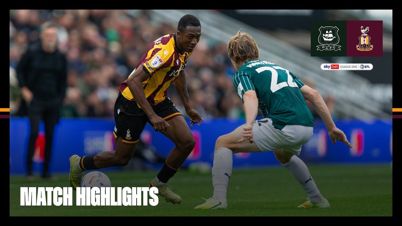 Plymouth 2 - 0 Bradford — Full Highlights