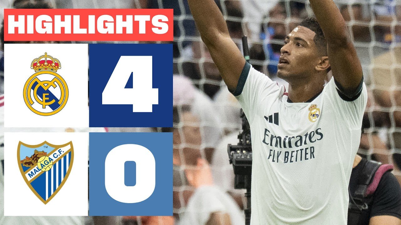 Real Madrid 4-0 Málaga CF — Full Highlights