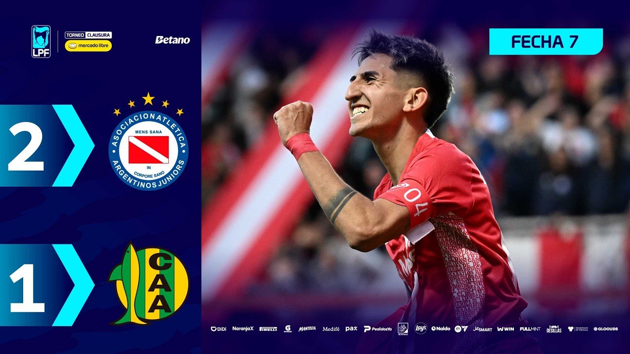 Argentinos Jrs. 2 - 1 Aldosivi — Full Highlights