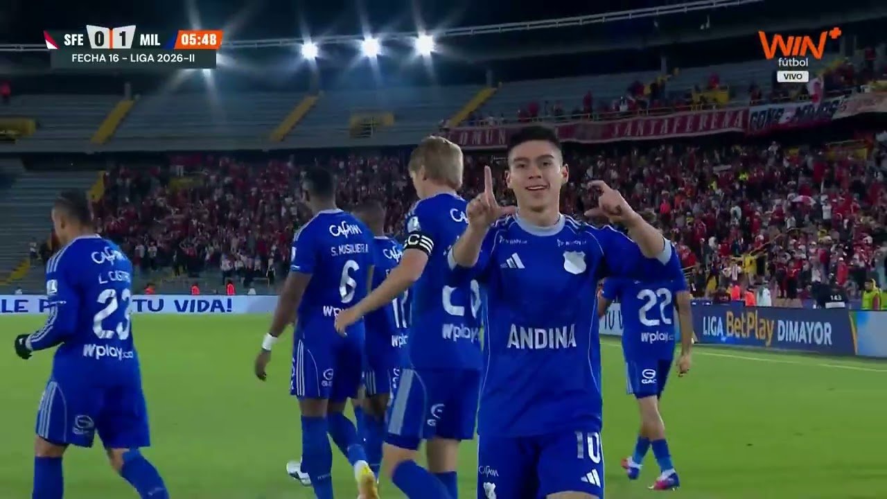Santa Fe 0 - 1 Millonarios — 6' Daniel Ruiz