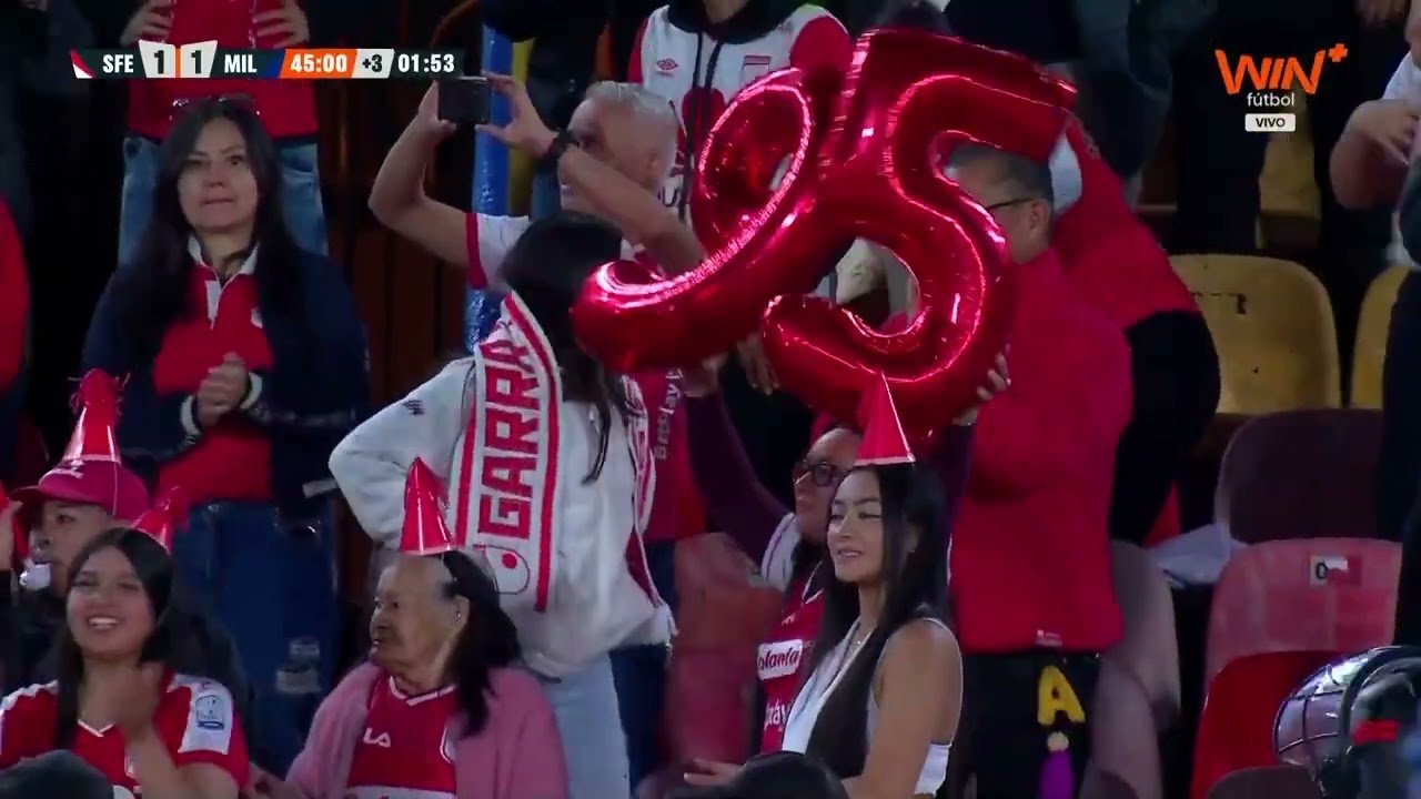 Santa Fe 1 - 1 Millonarios — 45'+2 Jhojan Torres
