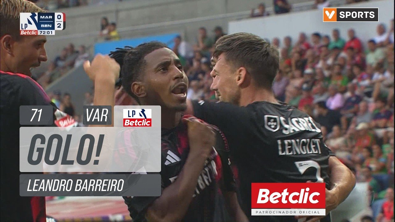 Marítimo 0 - 2 Benfica — 71' Leandro Barreiro