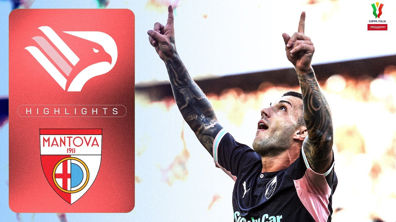 Palermo gola Mantova por 5-2 na Coppa Italia