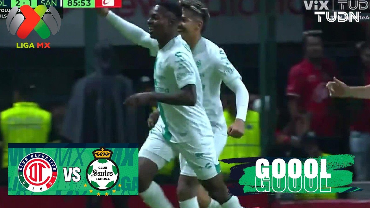 El Santos Laguna se roba la victoria en Toluca con goles tardíos