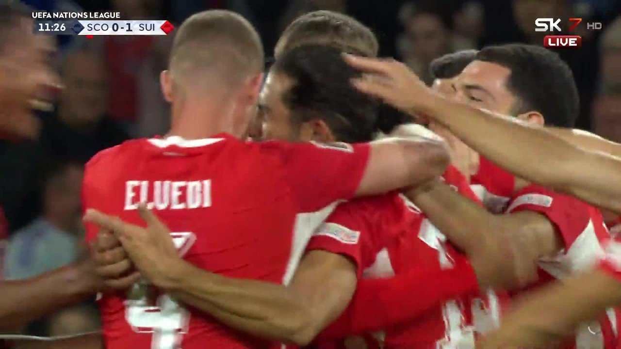 Switzerland thrash Scotland in Nations League group stage