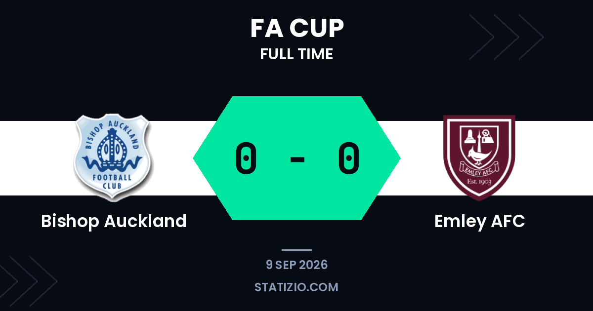 Bishop Auckland e Emley AFC enfrentam o empate na FA Cup