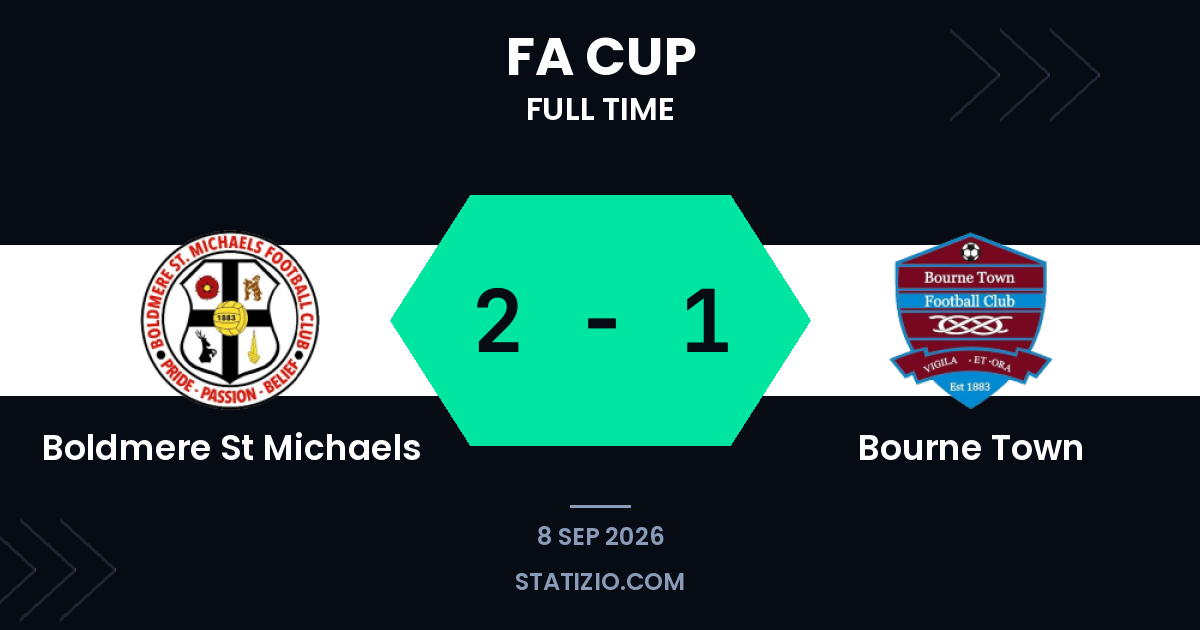 Boldmere St Michaels edges past Bourne Town in FA Cup qualifier