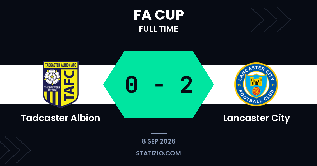 Tadcaster Albion 0-2 Lancaster City