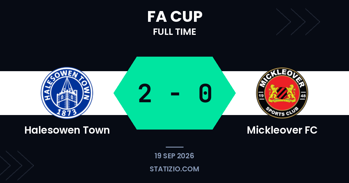 Halesowen Town 2-0 Mickleover FC