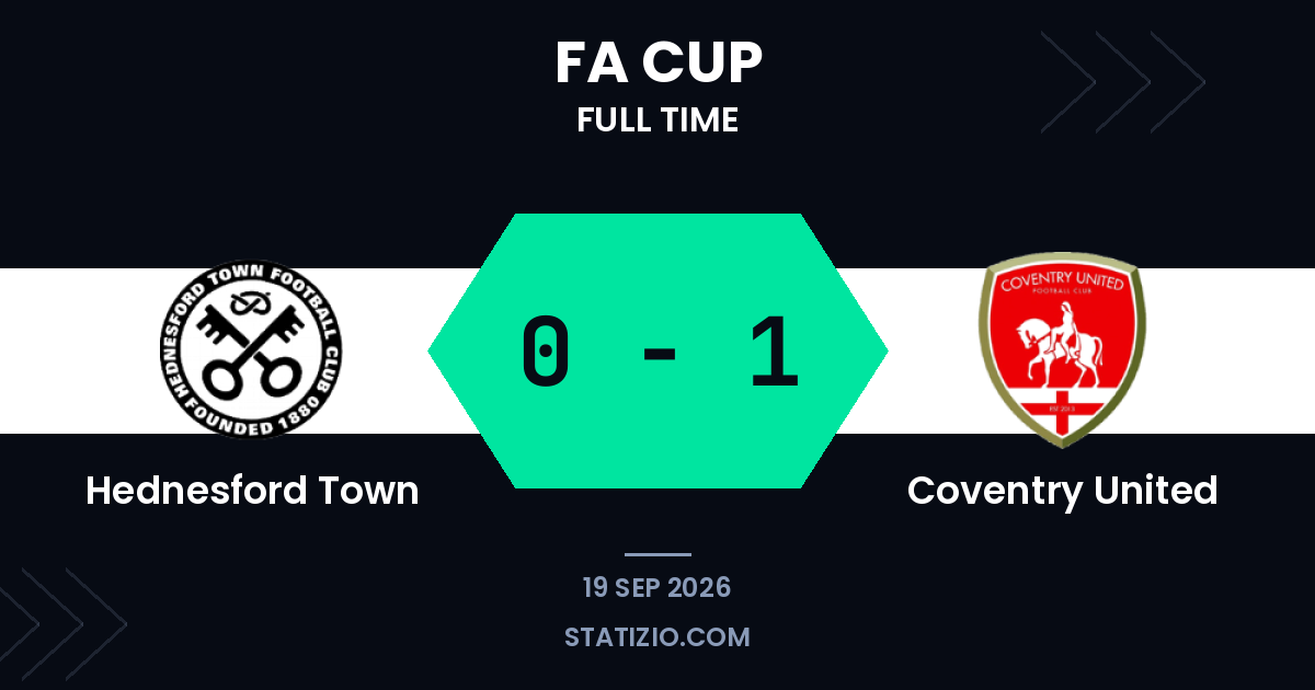 Hednesford Town 0-1 Coventry United
