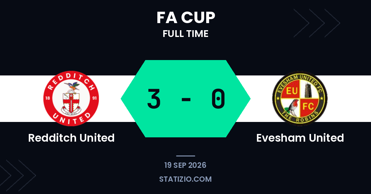 Redditch United thrash Evesham United in FA Cup qualifier