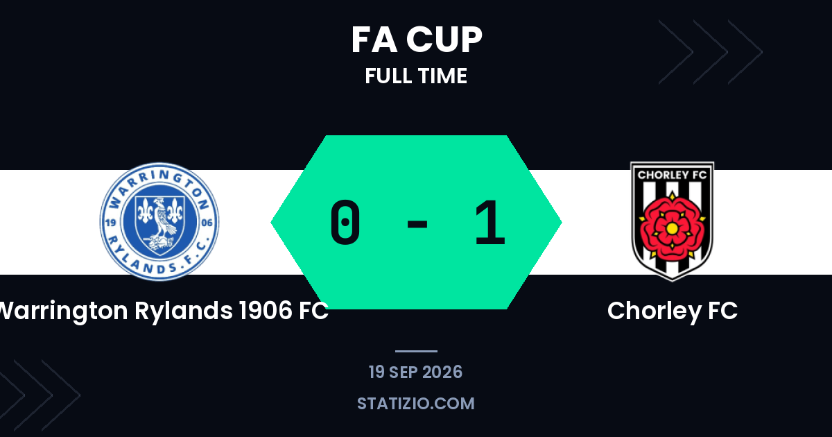 Warrington Rylands 1906 FC 0-1 Chorley FC