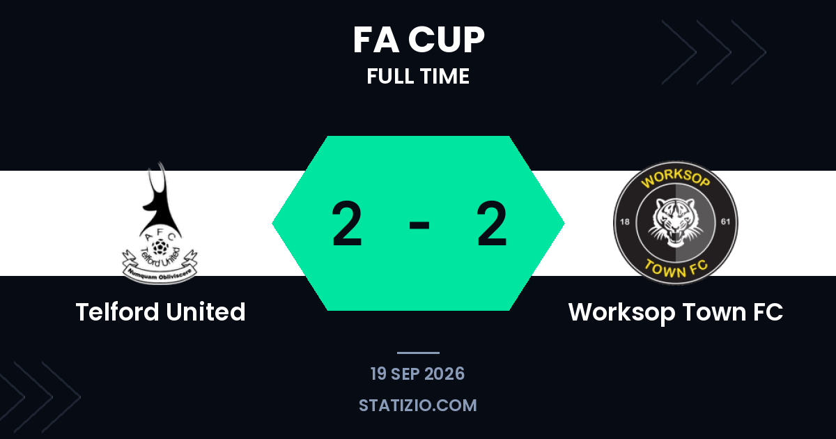 Telford United 2-2 Worksop Town FC