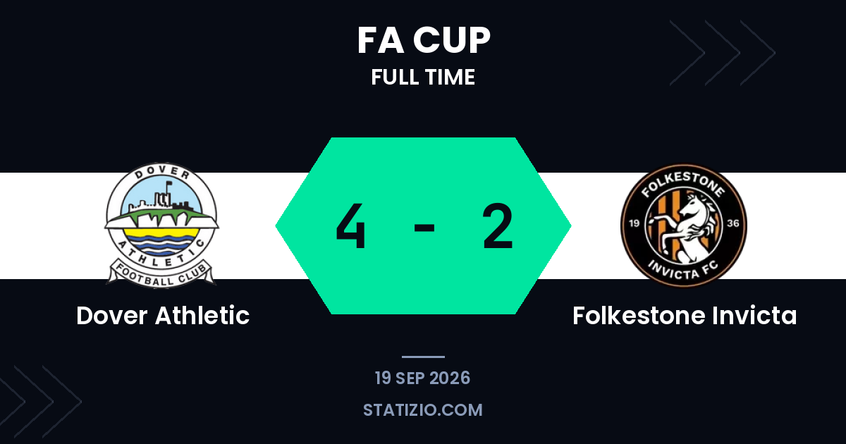 Dover Athletic advances past Folkestone Invicta in FA Cup thriller