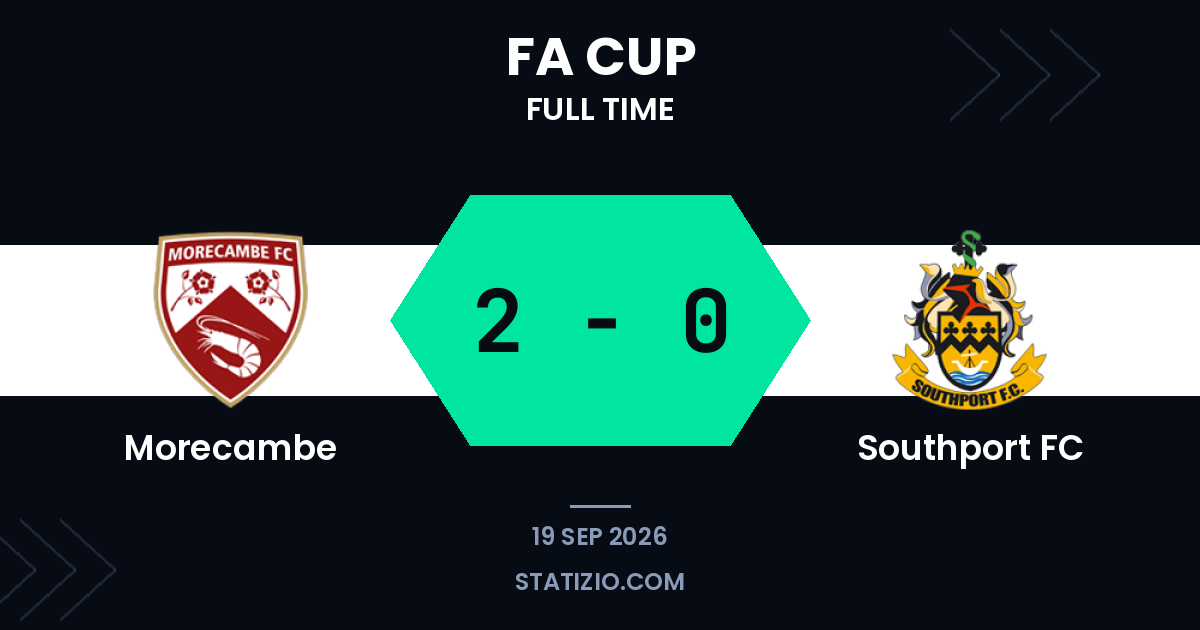 Morecambe advance past Southport in FA Cup tie