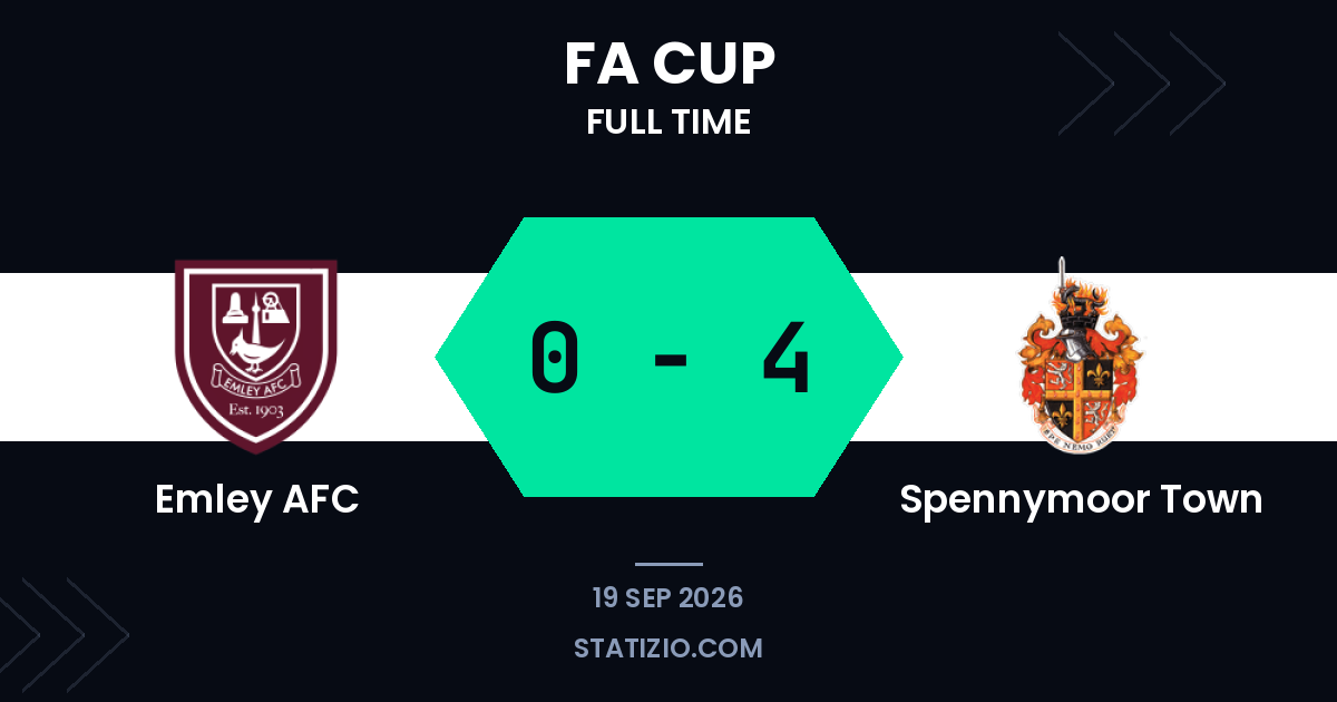Emley AFC 0-4 Spennymoor Town