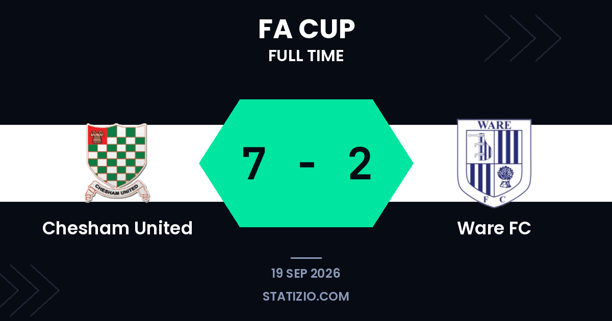 Chesham United 7-2 Ware FC