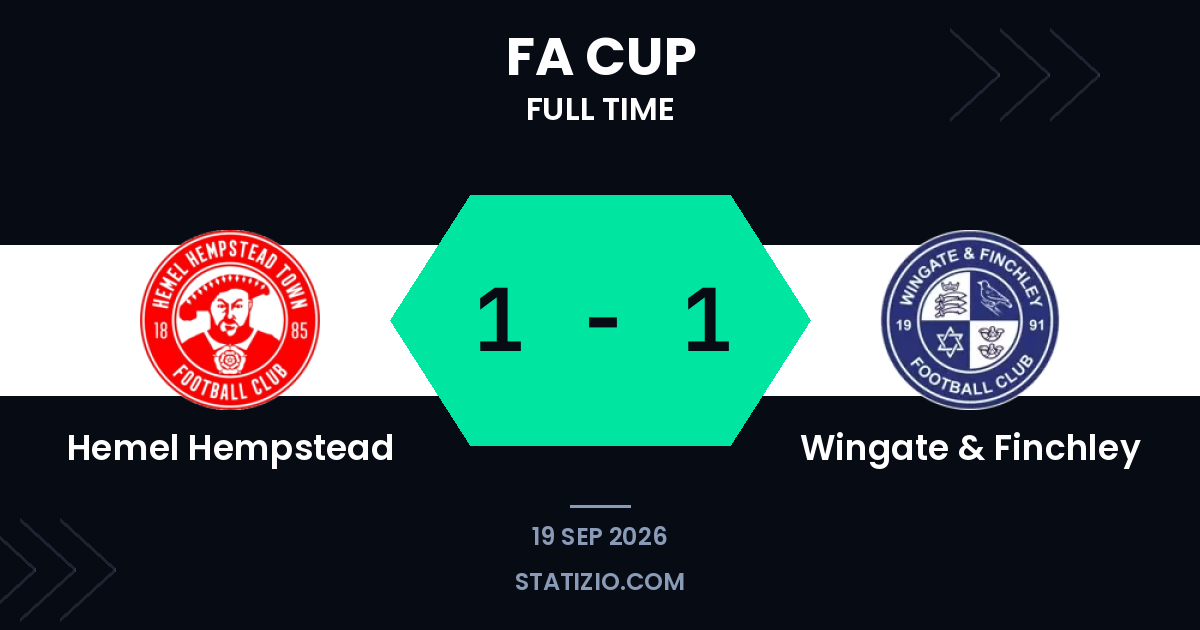 Hemel Hempstead and Wingate & Finchley share FA Cup draw