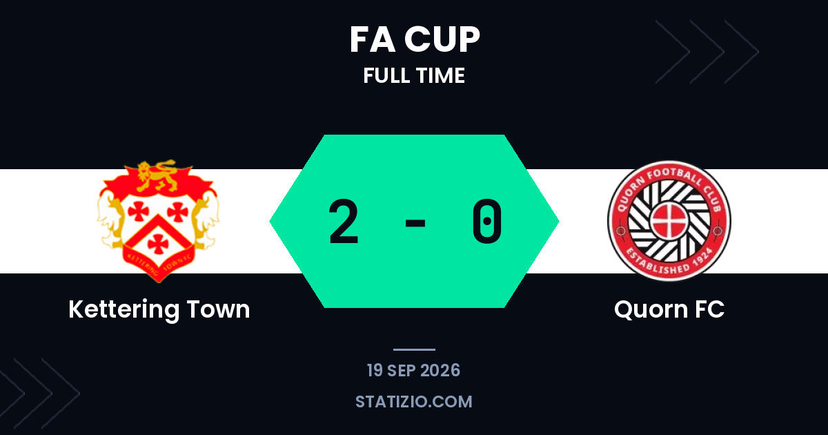 Kettering Town 2-0 Quorn FC