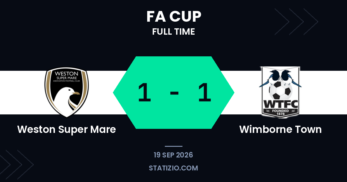 Weston Super Mare 1-1 Wimborne Town