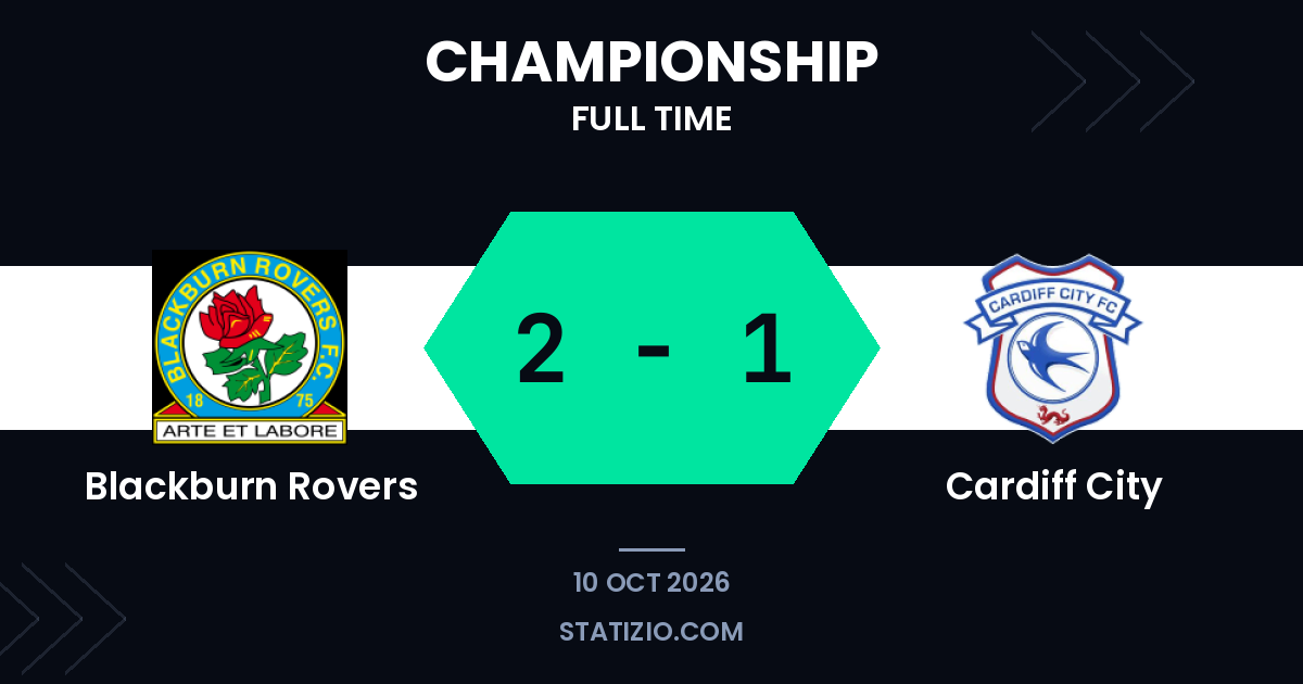 Blackburn Rovers segura a vitória por 2 a 1 sobre o Cardiff City
