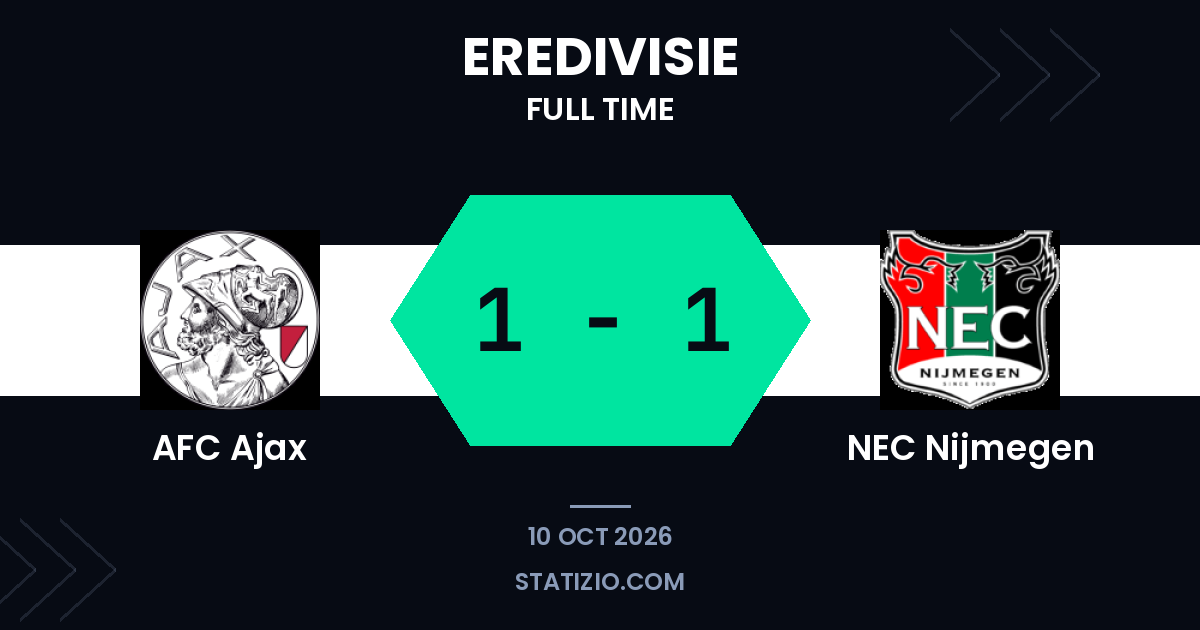 Arokodare Puts AFC Ajax Ahead Early Before Chery Penalty Pulls NEC Nijmegen Level