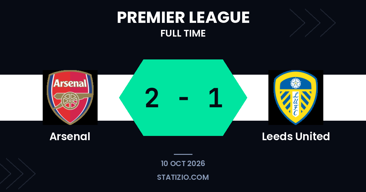 O Arsenal virou para vencer o Leeds United