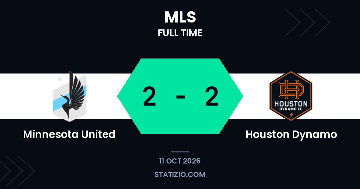 Un gol tardío de McGuire le da al Houston Dynamo un empate en Minnesota United