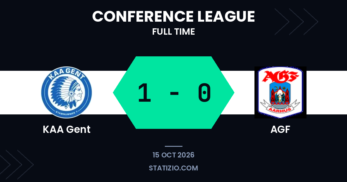 El gol tardío de H. Goore decide a KAA Gent contra AGF