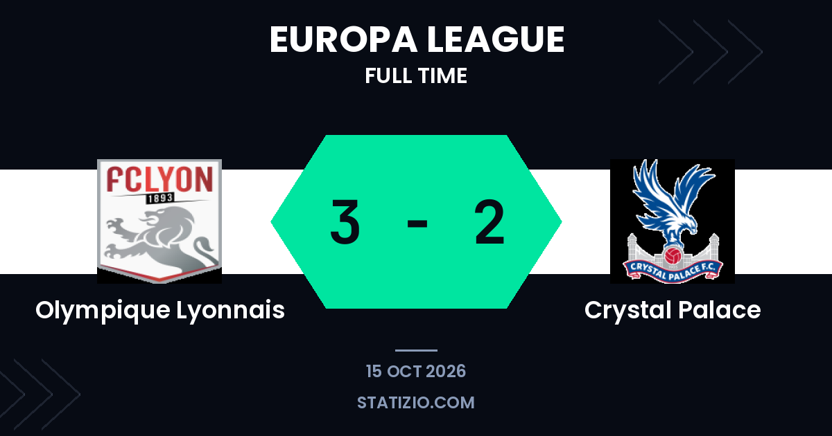 El Olympique Lyonnais vence al Crystal Palace 3-2 en la Europa League